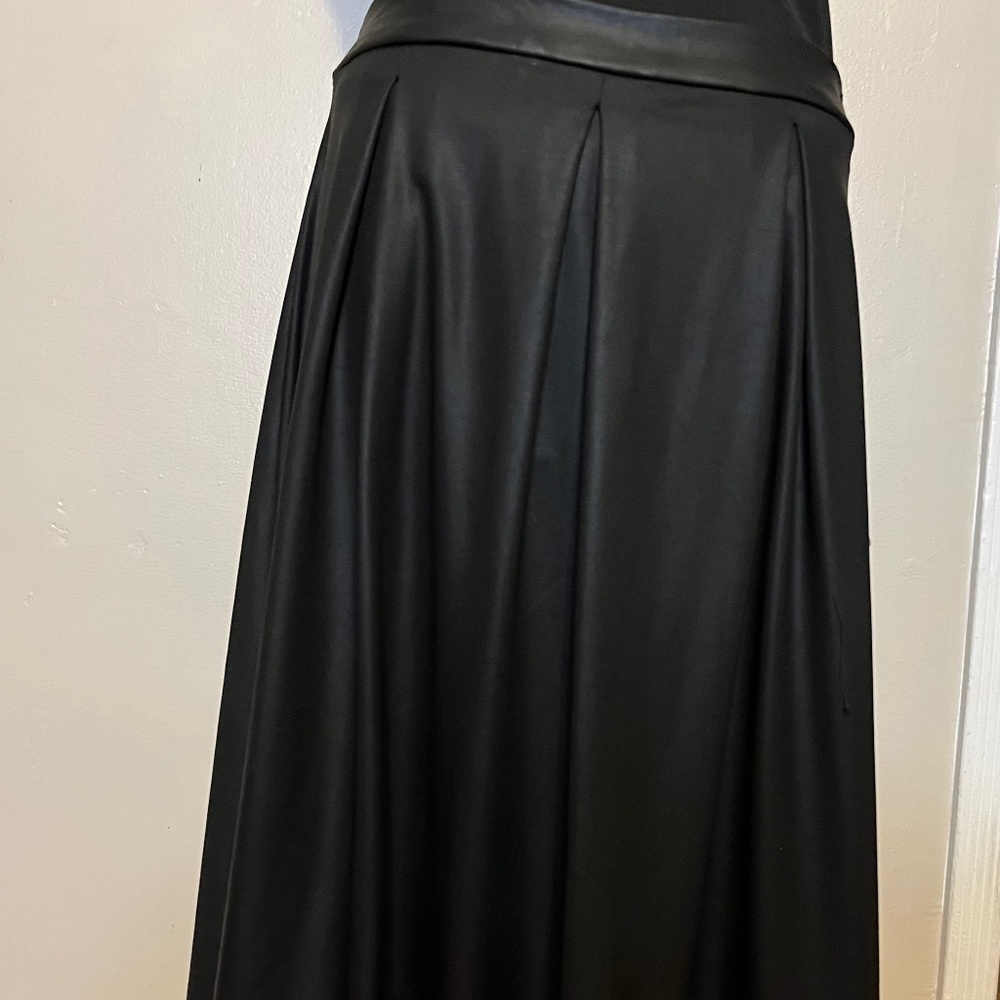 Black Faux leather skirt